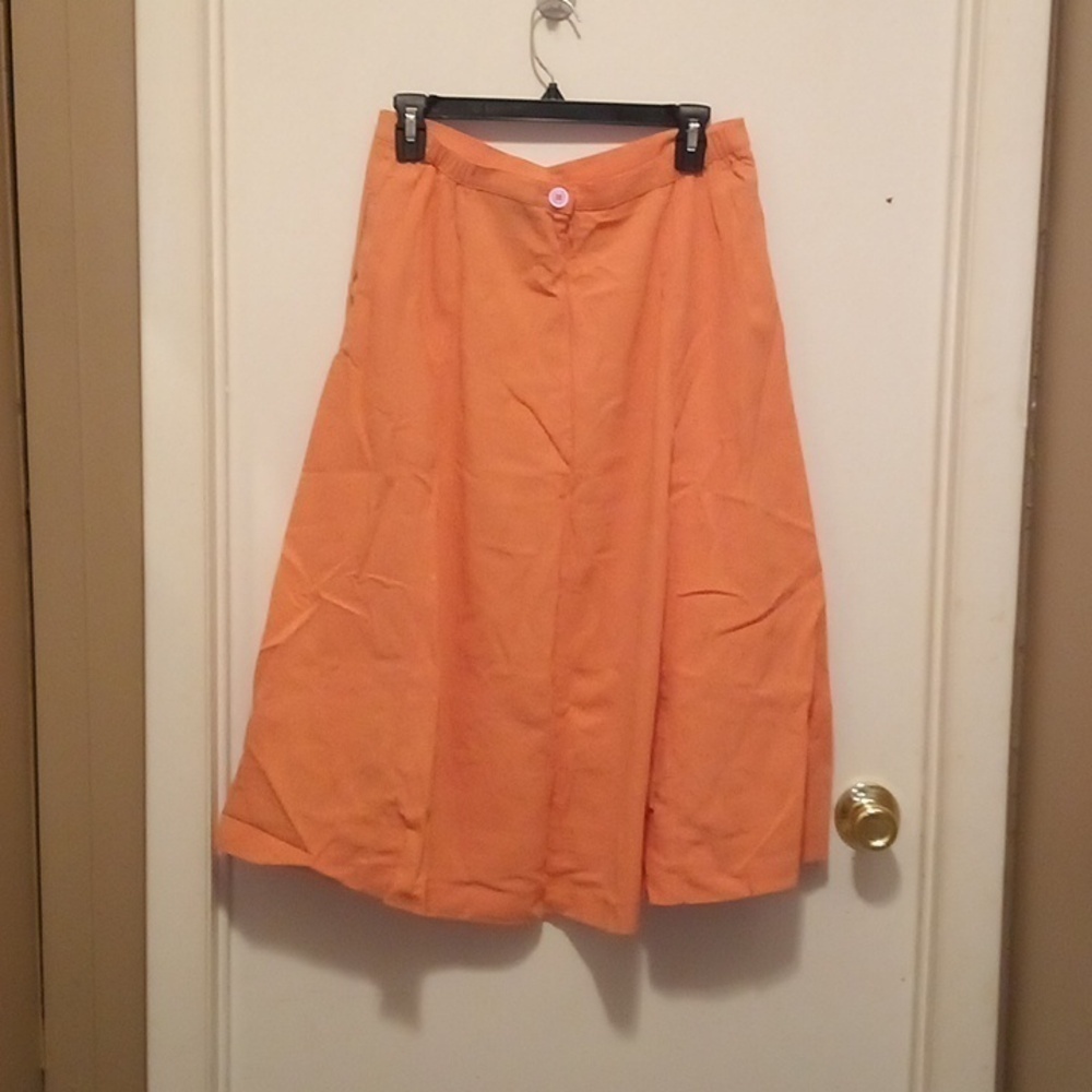 Koret Petite Orange Short Sleeve Lace 2pc Set (Top & Skirt) - Size 12P - Picture 12 of 14